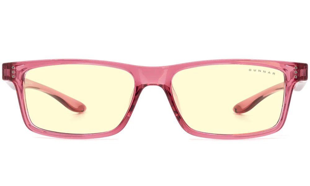 GUNNAR kancelářske/herní brýle  CRUZ KIDS LARGE (8-12) PINK jantarová skla BLF 65 NATURAL focus