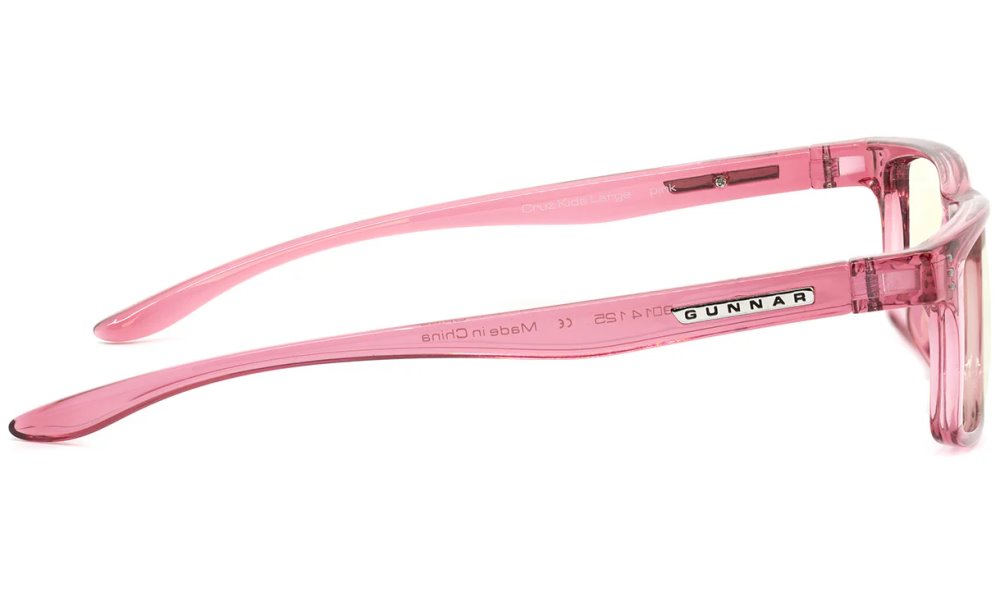 GUNNAR kancelářske/herní brýle  CRUZ KIDS LARGE (8-12) PINK čirá skla BLF 35 NATURAL focus