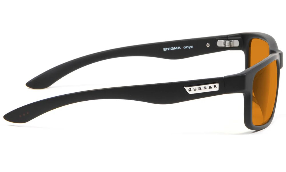 GUNNAR kancelářske/herní brýle  ENIGMA ONYX jantarová skla MAX BLF 98 GUNNAR focus