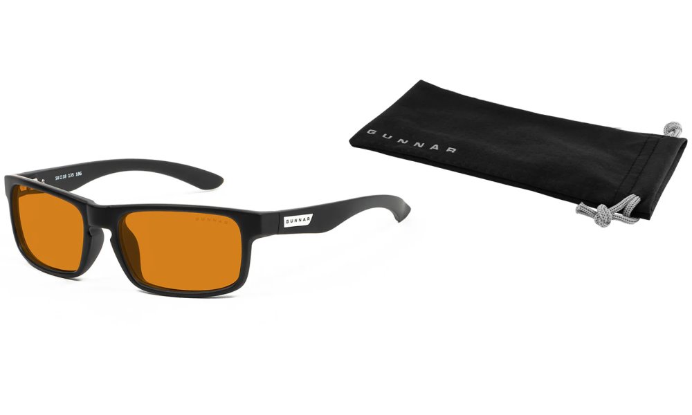 GUNNAR kancelářske/herní brýle  ENIGMA ONYX jantarová skla MAX BLF 98 GUNNAR focus