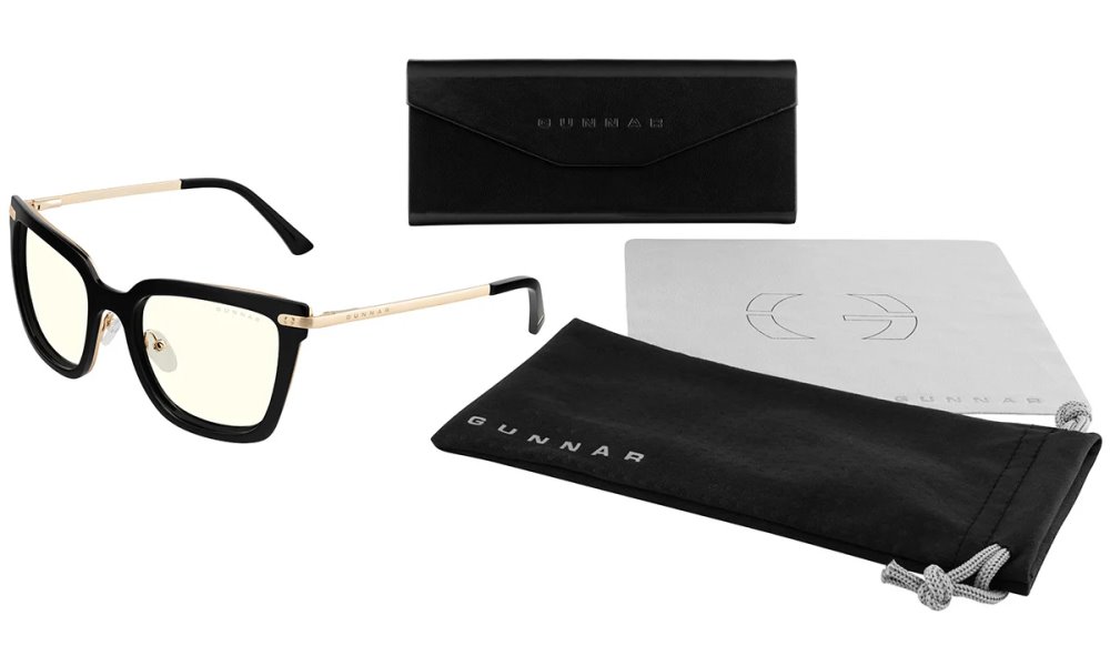 GUNNAR kancelářske/herní brýle  KAIA ONYX čirá skla BLF 35 GUNNAR focus