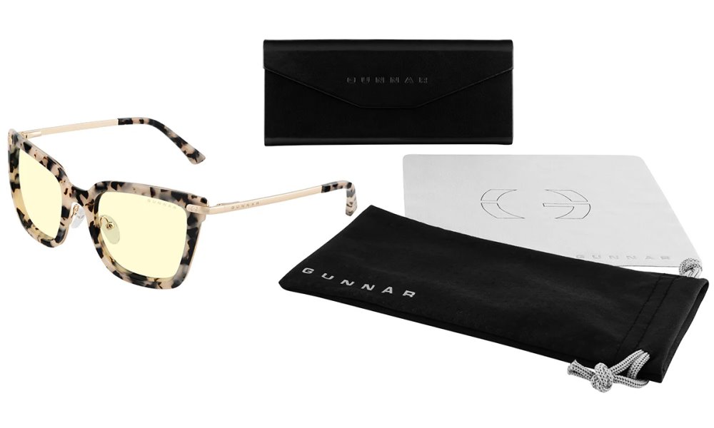 GUNNAR kancelářske/herní brýle  KAIA CREAM MARBLE jantarová skla BLF 65 GUNNAR focus