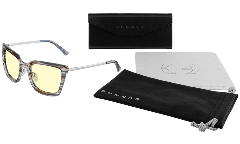 GUNNAR kancelářske/herní brýle  KAIA BLUE RIBBON jantarová skla  BLF 65 GUNNAR focus