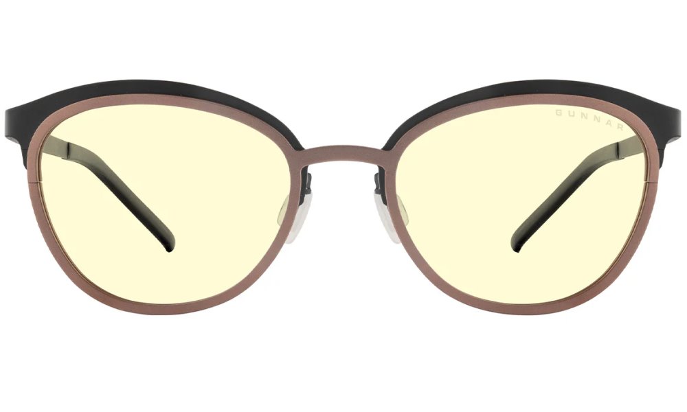 GUNNAR kancelářske/herní brýle  PALOMAR ONYX-BLUSH jantarová skla BLF 65 GUNNAR focus