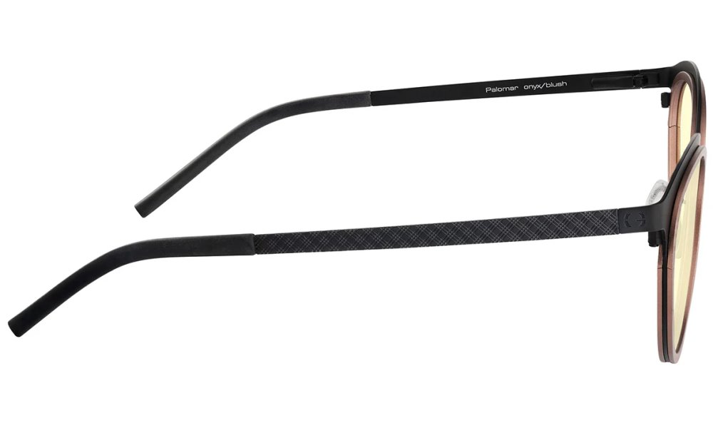 GUNNAR kancelářske/herní brýle  PALOMAR ONYX-BLUSH jantarová skla BLF 65 GUNNAR focus