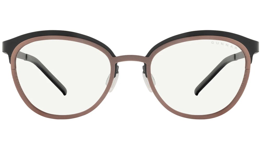 GUNNAR kancelářske/herní brýle  PALOMAR ONYX-BLUSH čirá skla-PRO BLF 35 GUNNAR focus