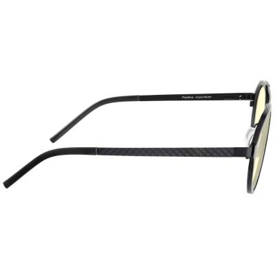 GUNNAR kancelářske/herní brýle  PACIFICA ONYX-SILVER jantarová skla BLF 65 GUNNAR focus