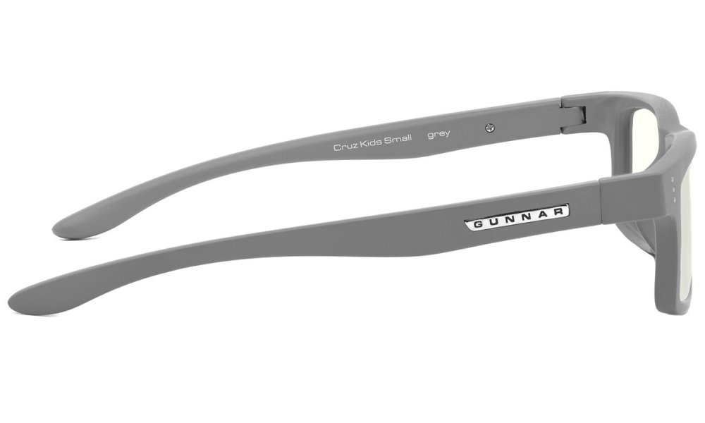 GUNNAR kancelářske/herní brýle  CRUZ KIDS SMALL (4-8) GREY čirá skla BLF 35 NATURAL focus