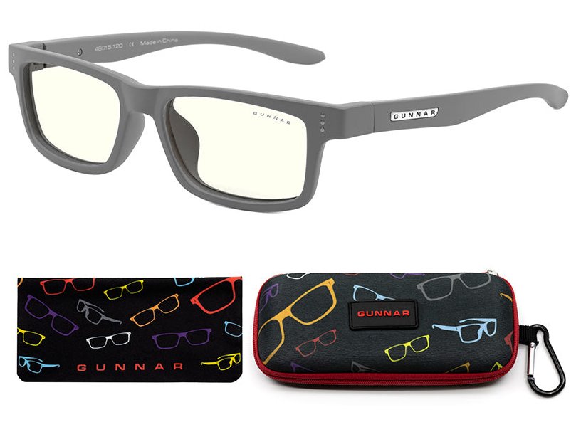 GUNNAR kancelářske/herní brýle  CRUZ KIDS SMALL (4-8) GREY čirá skla BLF 35 NATURAL focus