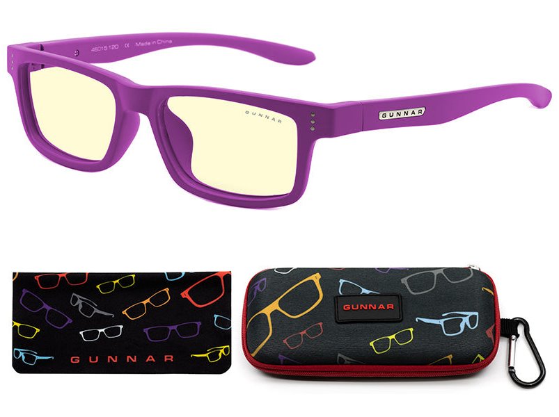 GUNNAR kancelářske/herní brýle  CRUZ KIDS SMALL (4-8) MAGENTA jantarová skla BLF 65 NATURAL focus