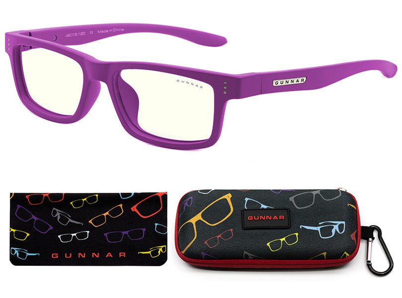 GUNNAR kancelářske/herní brýle  CRUZ KIDS SMALL (4-8) MAGENTA čirá skla BLF 35 NATURAL focus