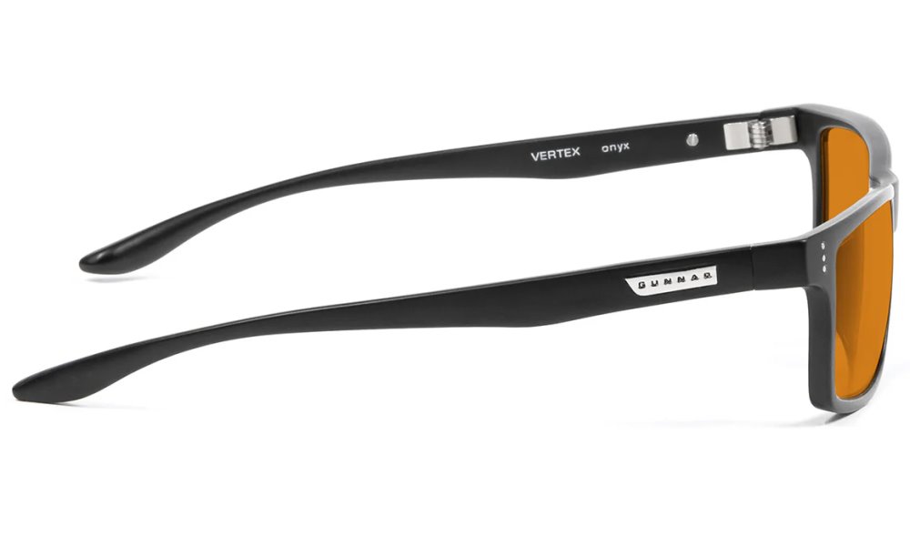 GUNNAR kancelářske/herní brýle  VERTEX ONYX jantarová skla MAX BLF 98 GUNNAR focus