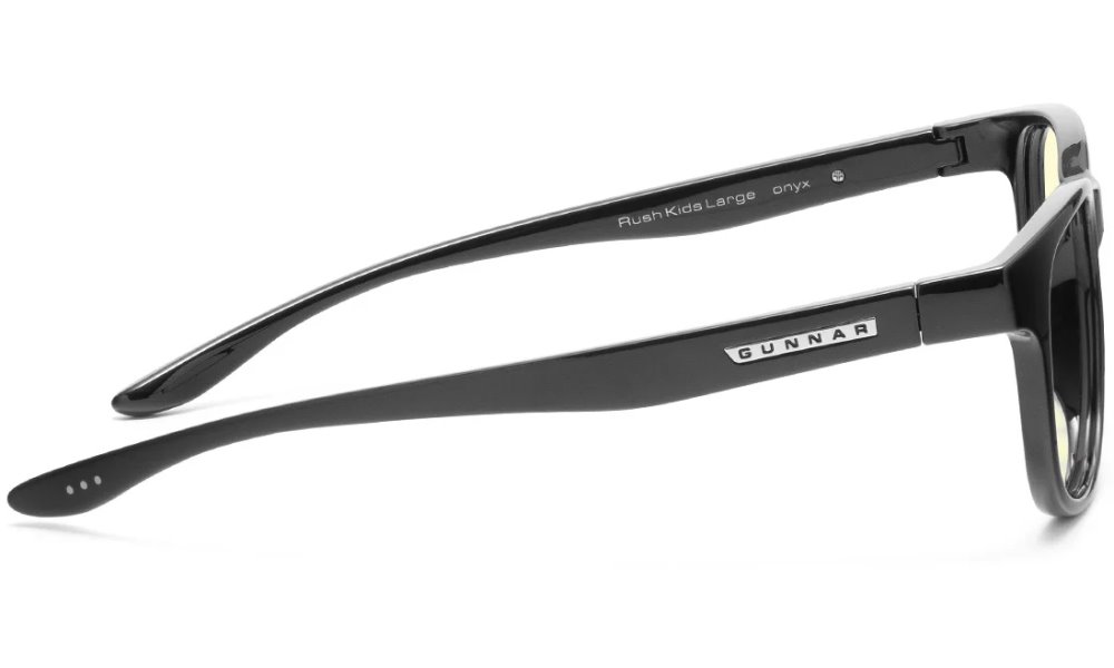 GUNNAR kancelářske/herní brýle  RUSH KIDS LARGE (8-12) ONYX jantarová skla BLF 65 NATURAL focus