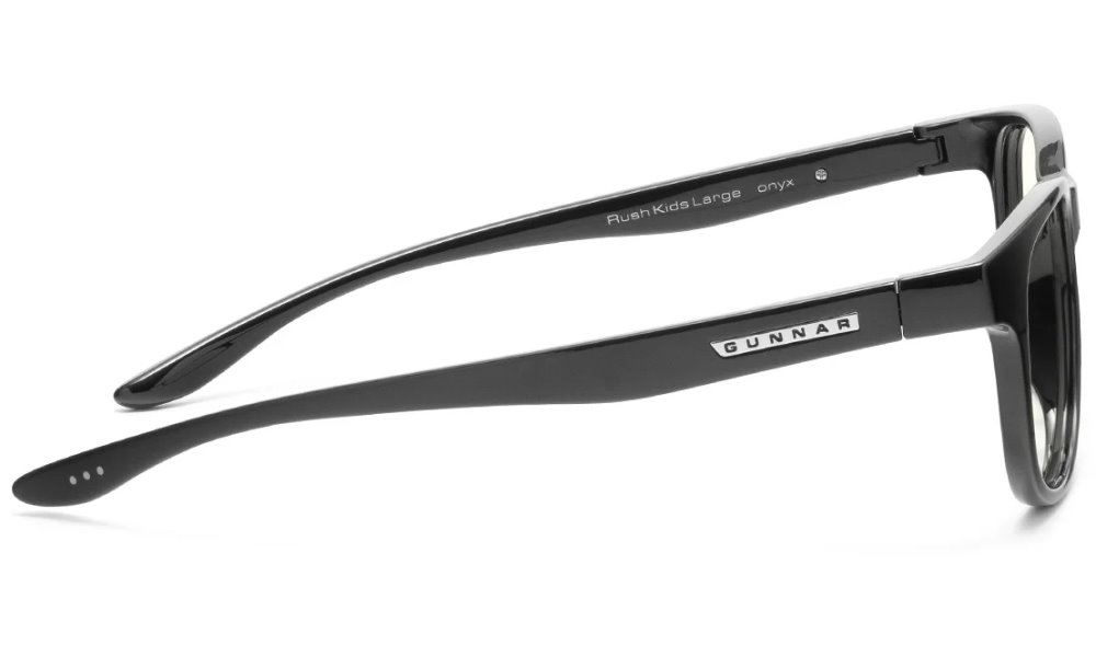 GUNNAR kancelářske/herní brýle  RUSH KIDS LARGE (8-12) ONYX čirá skla BLF 35 NATURAL focus