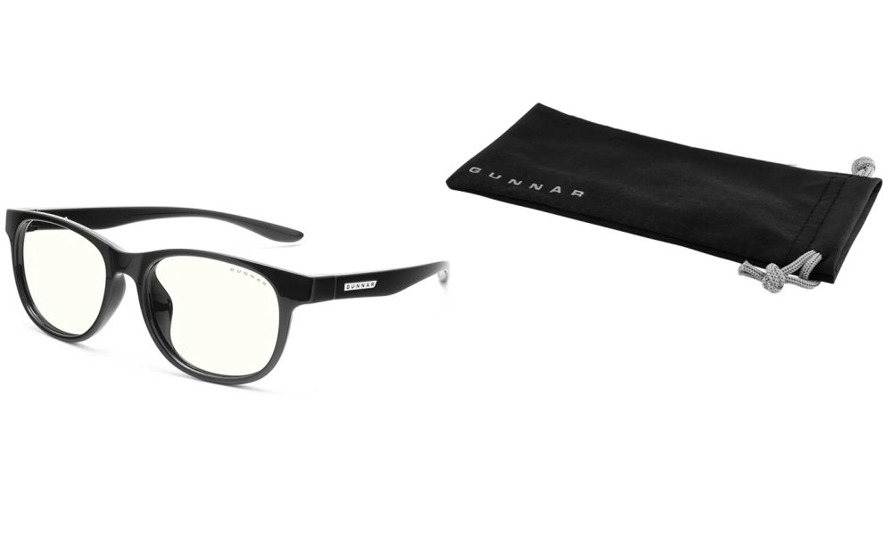 GUNNAR kancelářske/herní brýle  RUSH KIDS LARGE (8-12) ONYX čirá skla BLF 35 NATURAL focus