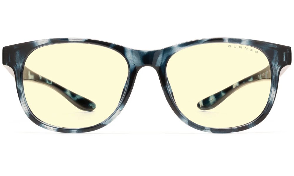 GUNNAR kancelářske/herní brýle  RUSH KIDS LARGE (8-12) NAVY TORTOISE jantarová skla BLF 65 NATURAL focus
