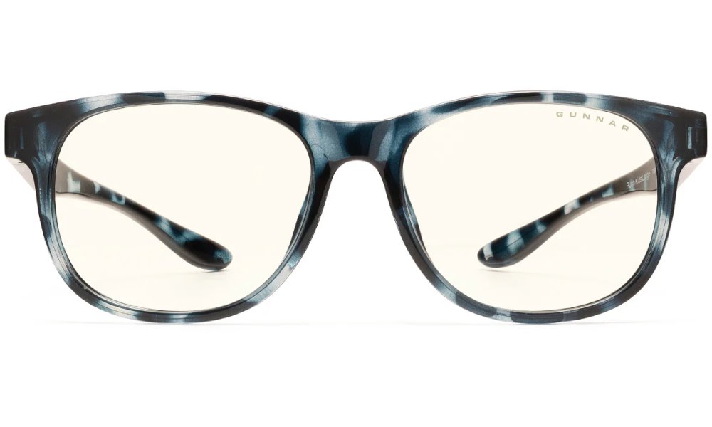 GUNNAR kancelářske/herní brýle  RUSH KIDS LARGE (8-12) NAVY TORTOISE čirá skla BLF 35 NATURAL focus
