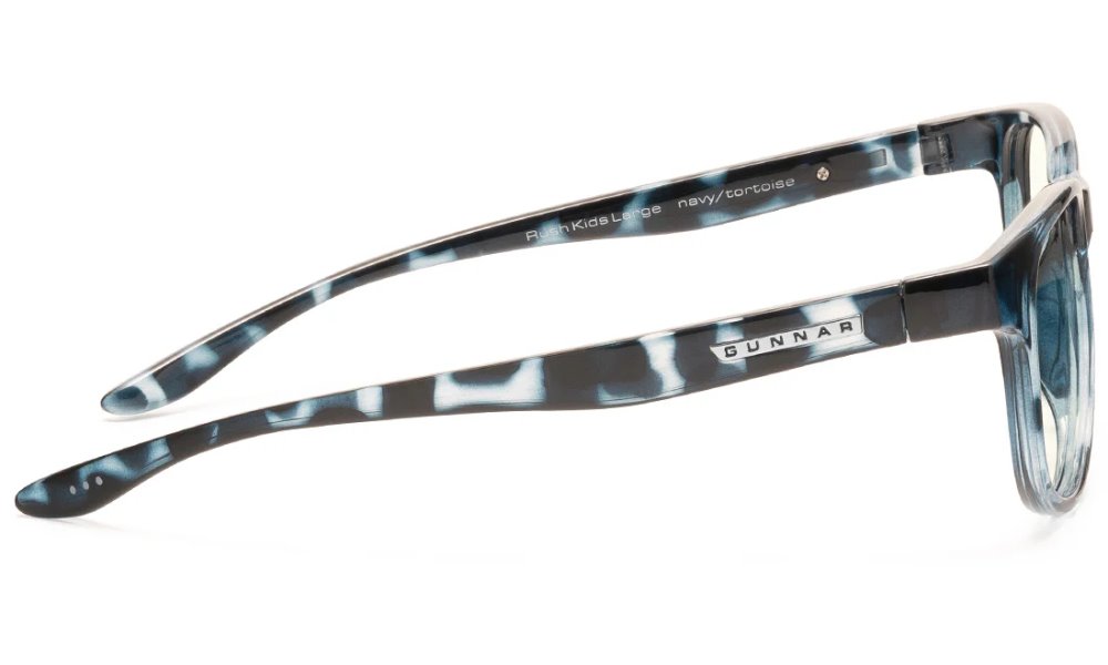 GUNNAR kancelářske/herní brýle  RUSH KIDS LARGE (8-12) NAVY TORTOISE čirá skla BLF 35 NATURAL focus