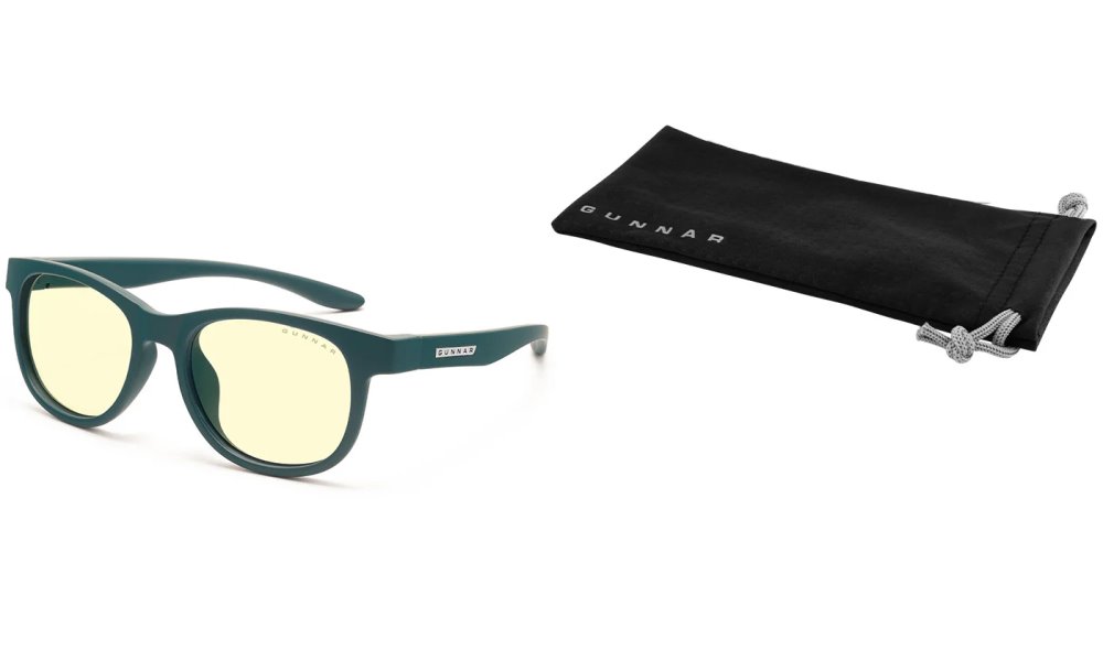 GUNNAR kancelářske/herní brýle  RUSH KIDS SMALL (4-8) TEAL jantarová skla BLF 65 NATURAL focus