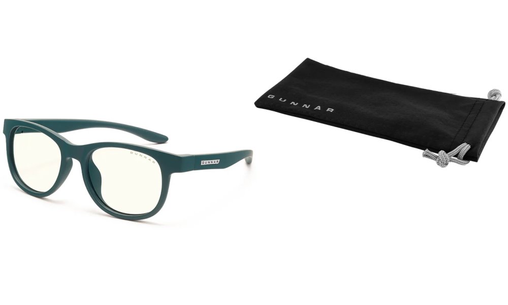 GUNNAR kancelářske/herní brýle  RUSH KIDS SMALL (4-8) TEAL čirá skla BLF 35 NATURAL focus