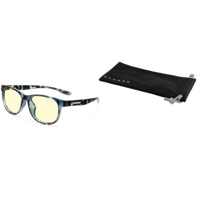 GUNNAR kancelářske/herní brýle  RUSH KIDS LARGE (8-12) NAVY TORTOISE jantarová skla BLF 65 NATURAL focus