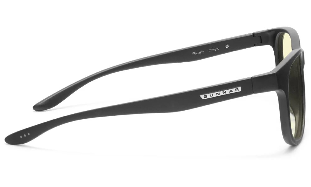 GUNNAR kancelářske/herní brýle  RUSH ONYX jantarová skla BLF 65 NATURAL focus