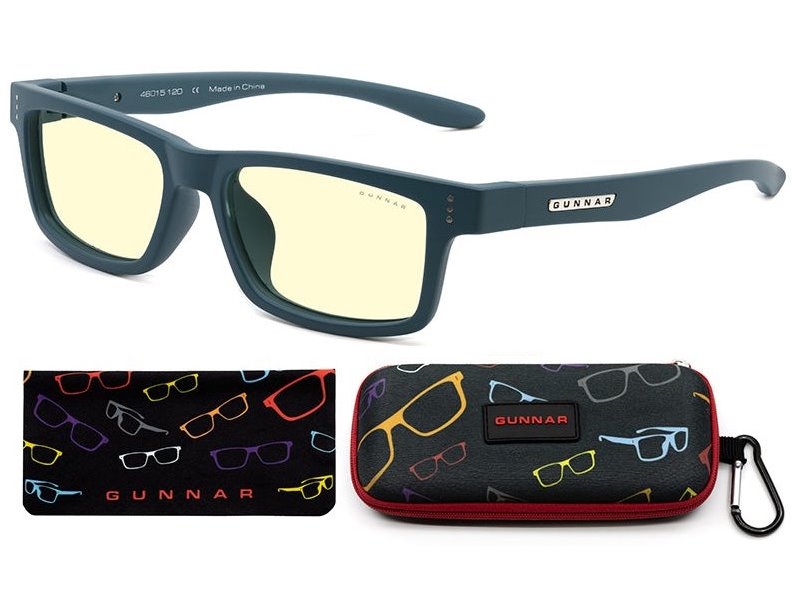 GUNNAR kancelářske/herní brýle  CRUZ KIDS SMALL (4-8) TEAL jantarová skla BLF 65 NATURAL focus