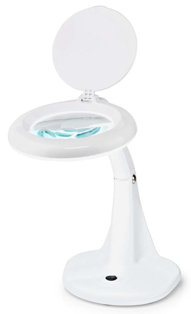 POŠKOZENÝ OBAL - NEDIS zvětšovací stolní LED lampa/ čočka 3 + 12 dioptrií/ spotřeba 6,5 W/ teplota 6500 K/ světelný tok 585 lm...