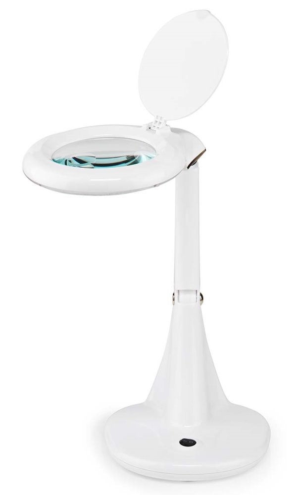 POŠKOZENÝ OBAL - NEDIS zvětšovací stolní LED lampa/ čočka 3 + 12 dioptrií/ spotřeba 6,5 W/ teplota 6500 K/ světelný tok 585 lm...
