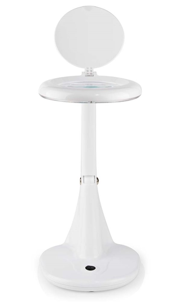 POŠKOZENÝ OBAL - NEDIS zvětšovací stolní LED lampa/ čočka 3 + 12 dioptrií/ spotřeba 6,5 W/ teplota 6500 K/ světelný tok 585 lm...