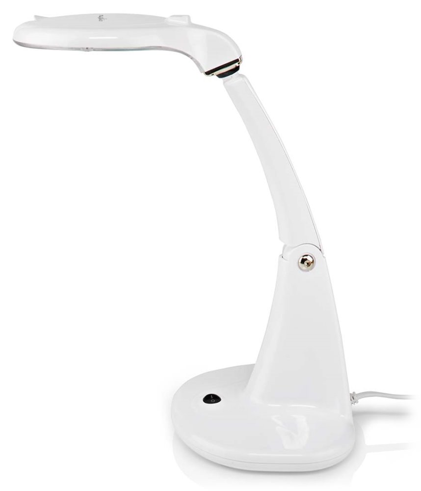 POŠKOZENÝ OBAL - NEDIS zvětšovací stolní LED lampa/ čočka 3 + 12 dioptrií/ spotřeba 6,5 W/ teplota 6500 K/ světelný tok 585 lm...