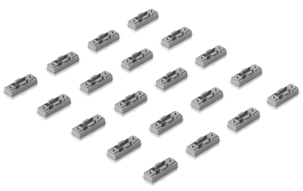 Ubiquiti Precision Rack Mount Kit, 20-Pack - Zásuvná vložka pro UniFi rack, 1U, sada 20ks