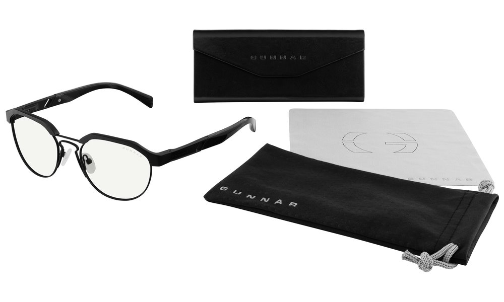 GUNNAR kancelářske/herní brýle  CAMPBELL ONYX čirá skla-PRO BLF 35 GUNNAR focus