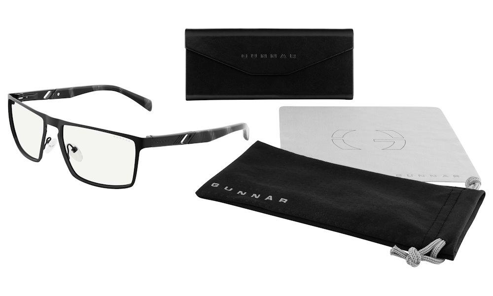 GUNNAR kancelářske/herní brýle  FREMONT ONYX čirá skla-PRO BLF 35 GUNNAR focus