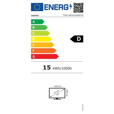 Lenovo ThinkVision T24d-30/ 24" IPS/ 1920x1200/ 16:10/ 300cd/m2cmd/ 1500:1 / 4ms/ HDMI/ DP/ VGA/ USB/ VESA/ PIVOT/ černý