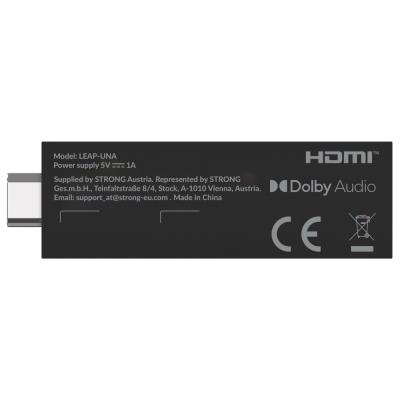 STRONG FHD TV stick LEAP-UNA/ HDMI/ micro USB/ BT/ Wi-Fi/ NETFLIX/ Disney+/ Amazon Prime Video/ Android TV 11/ černý