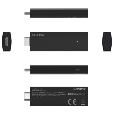 STRONG FHD TV stick LEAP-UNA/ HDMI/ micro USB/ BT/ Wi-Fi/ NETFLIX/ Disney+/ Amazon Prime Video/ Android TV 11/ černý