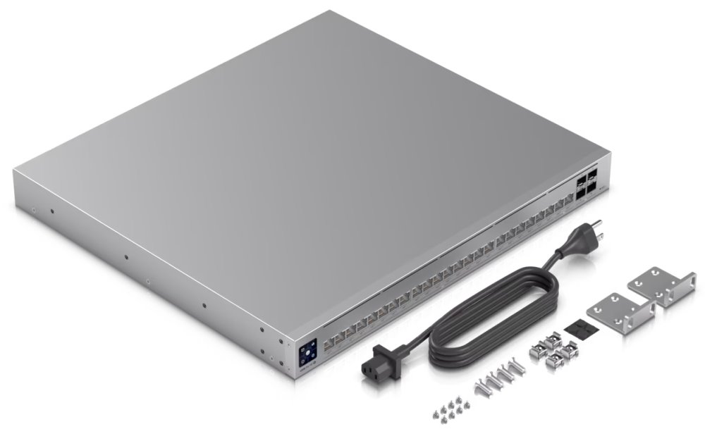 Ubiquiti UniFi Switch Pro HD 24 PoE - 22x 2.5GbE, 2x 10GbE, 4x SFP+, Etherlighting, PoE++ (PoE budget 600W)