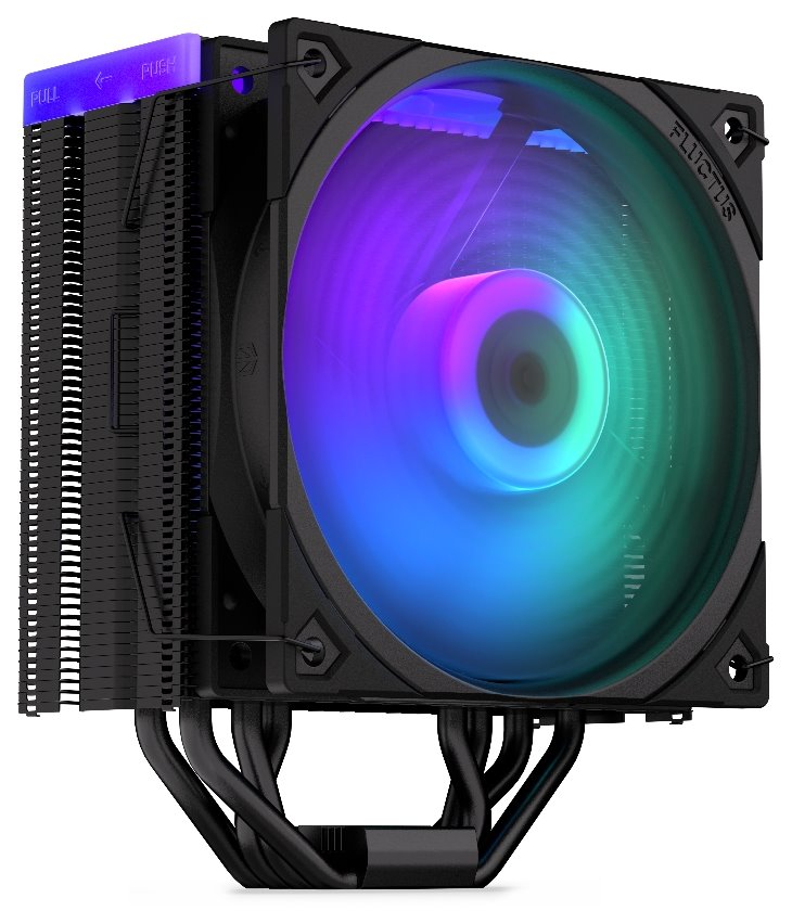 Endorfy chladič CPU Fera 5 Black ARGB / ultratichý/ 120mm ARGB / fan/ 4 heatpipes / PWM / pro Intel i AMD / černý