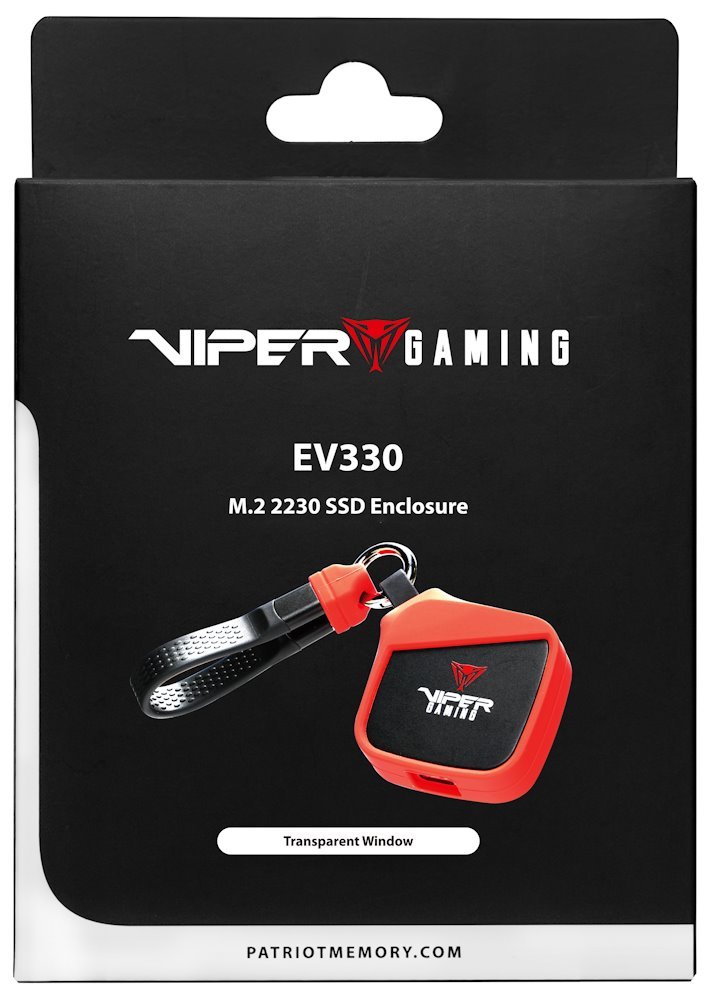 PATRIOT EV330 M.2 PCIe SSD Enclosure / Rámeček pro NVMe SSD 2230 / USB-C Gen 3.2 / plastové tělo + silikonový rám