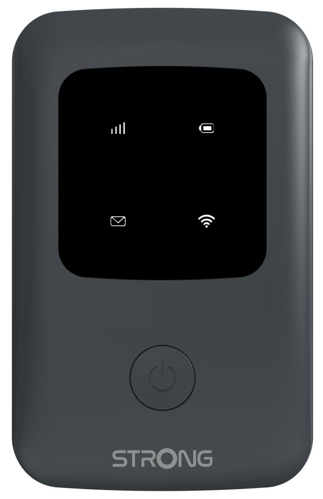 STRONG 4G MIFI 150C/ Wi-Fi standard 802.11 b/g/n/ 150 Mbit/s/ 2,4GHz/ 1x SIM slot/ 1x USB-C/ 1x micro SD slot/ černý
