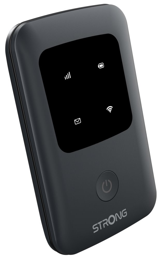 STRONG 4G MIFI 150C/ Wi-Fi standard 802.11 b/g/n/ 150 Mbit/s/ 2,4GHz/ 1x SIM slot/ 1x USB-C/ 1x micro SD slot/ černý