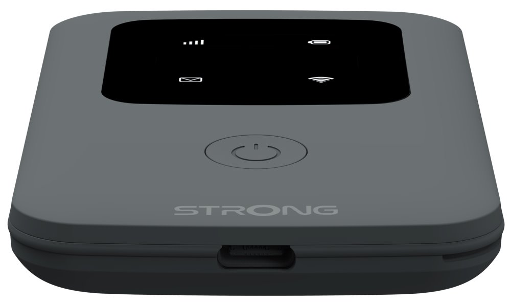 STRONG 4G MIFI 150C/ Wi-Fi standard 802.11 b/g/n/ 150 Mbit/s/ 2,4GHz/ 1x SIM slot/ 1x USB-C/ 1x micro SD slot/ černý