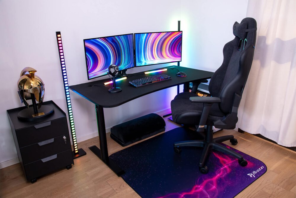 AROZZI herní stůl ARENA MEDIUM Pure Black/ černý/ šíře 140 cm