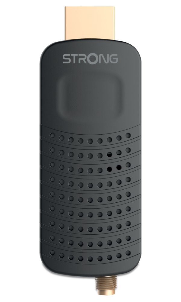 STRONG DVB-T/T2 tuner HDMI stick SRT 84/ Full HD/ H.265/HEVC/ externí anténa/ EPG/ PVR/ HDMI/ USB/ micro USB/ IR/ černý