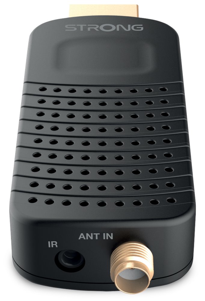 STRONG DVB-T/T2 tuner HDMI stick SRT 84/ Full HD/ H.265/HEVC/ externí anténa/ EPG/ PVR/ HDMI/ USB/ micro USB/ IR/ černý