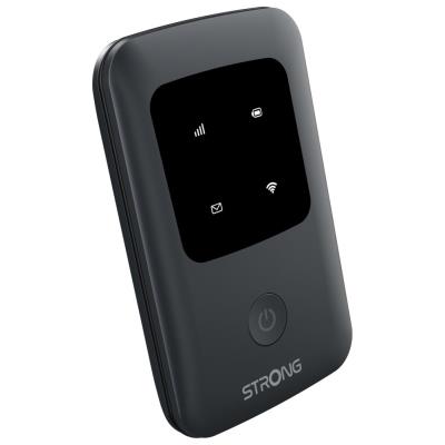 STRONG 4G MIFI 150C/ Wi-Fi standard 802.11 b/g/n/ 150 Mbit/s/ 2,4GHz/ 1x SIM slot/ 1x USB-C/ 1x micro SD slot/ černý