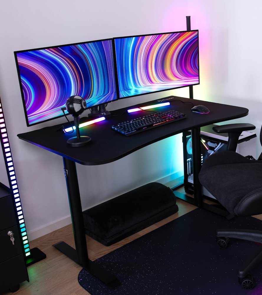 AROZZI herní stůl ARENA SMALL Pure Black/ černý/ šíře 114 cm