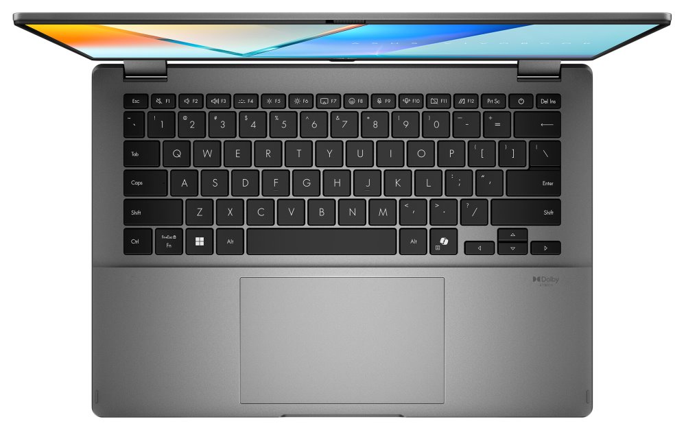 ASUS Vivobook Flip/ CORE ULTRA 7 258V/ 32GB/ 1TB SSD/ Intel® Graphics/ 14"WUXGA,touch/ W11P/ šedý