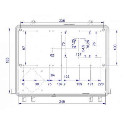 JRC JE-250 S2T Venkovní hliníkový box na stožár
